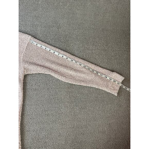 Buc-ees Sweater Womens Medium Knit Relaxed Fit Mock Neck Soft Comfy Pink Gray - Picture 7 of 7